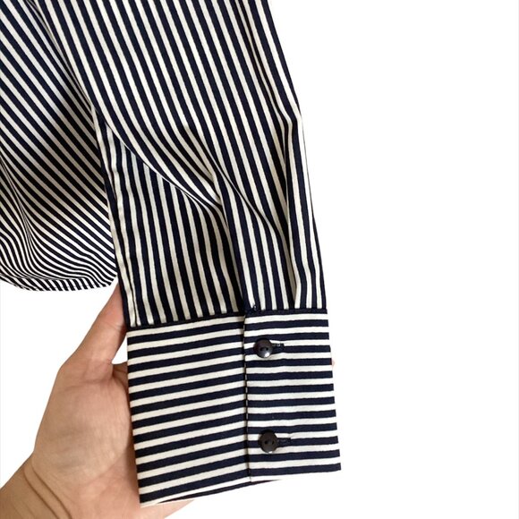 Vero Moda Striped Blouse Navy/White - Size M - Picture 4 of 6